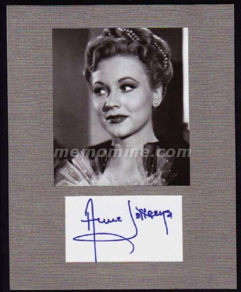 Jeffreys Anne Original Hand Signed 8x10 Display - Click Image to Close